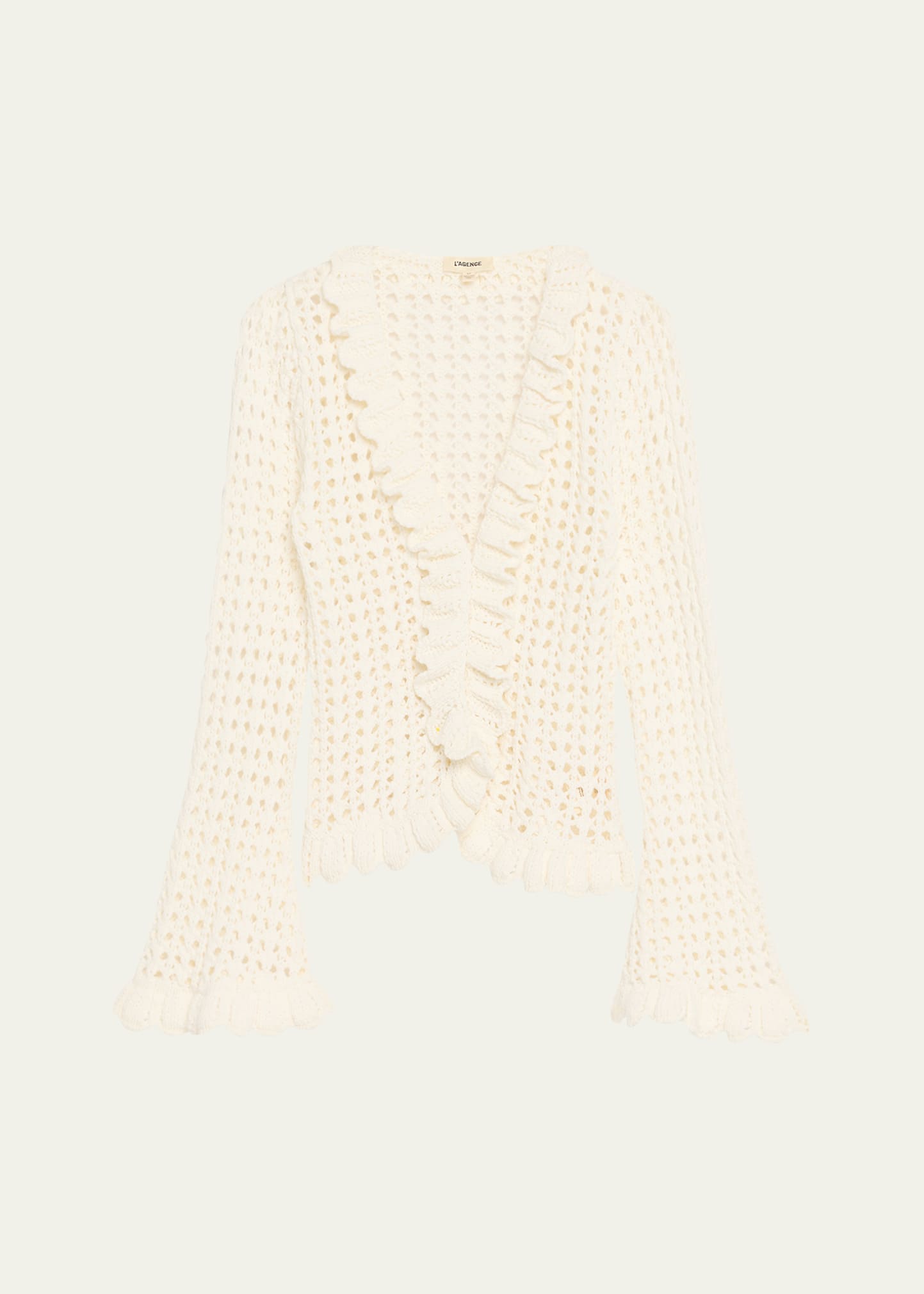 L'Agence Solaris Open Stitch Cardigan - Bergdorf Goodman