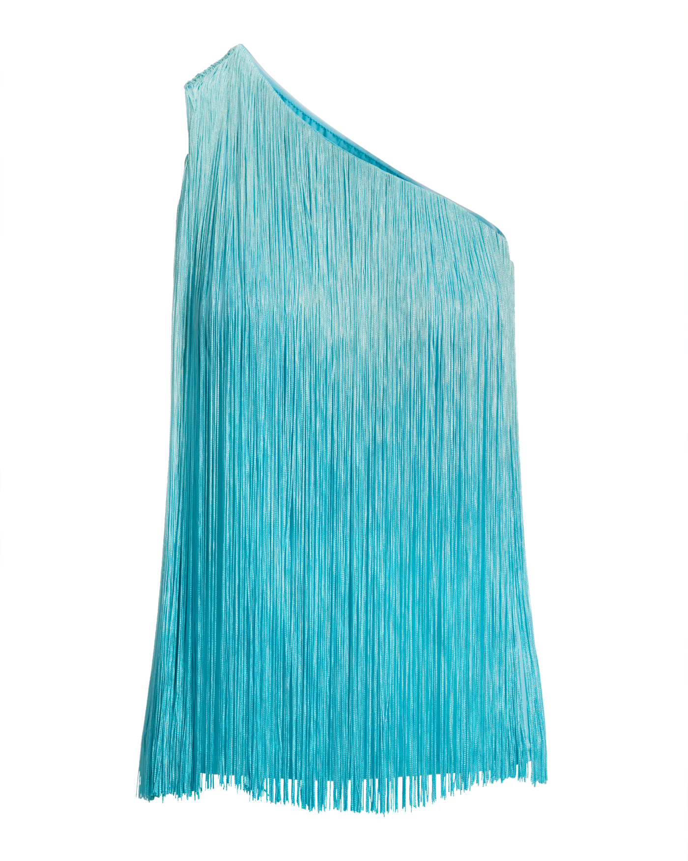One Shoulder Ombre Fringe Top - Scuba Blue | Boston Proper