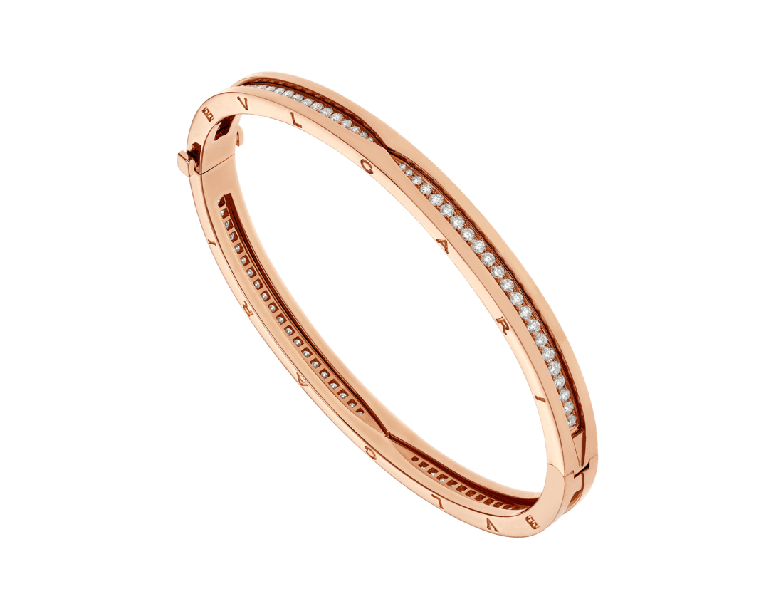 Rose gold B.zero1 Bracelet with 0.87 ct Diamonds | Bvlgari