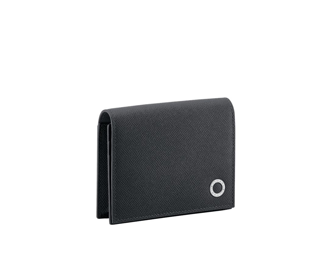 Black Calf leather Bvlgari Bvlgari Man Business Card Holder 294737