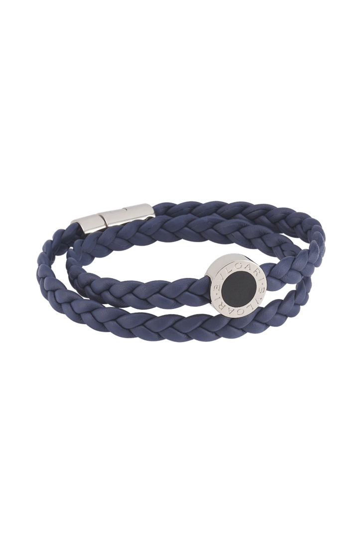 ブルガリ 首かけストラップ ブルガリブルガリ レザー ブラック