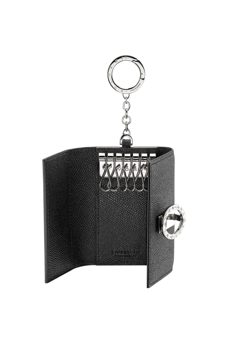 ブルガリ 首かけストラップ ブルガリブルガリ レザー ブラック