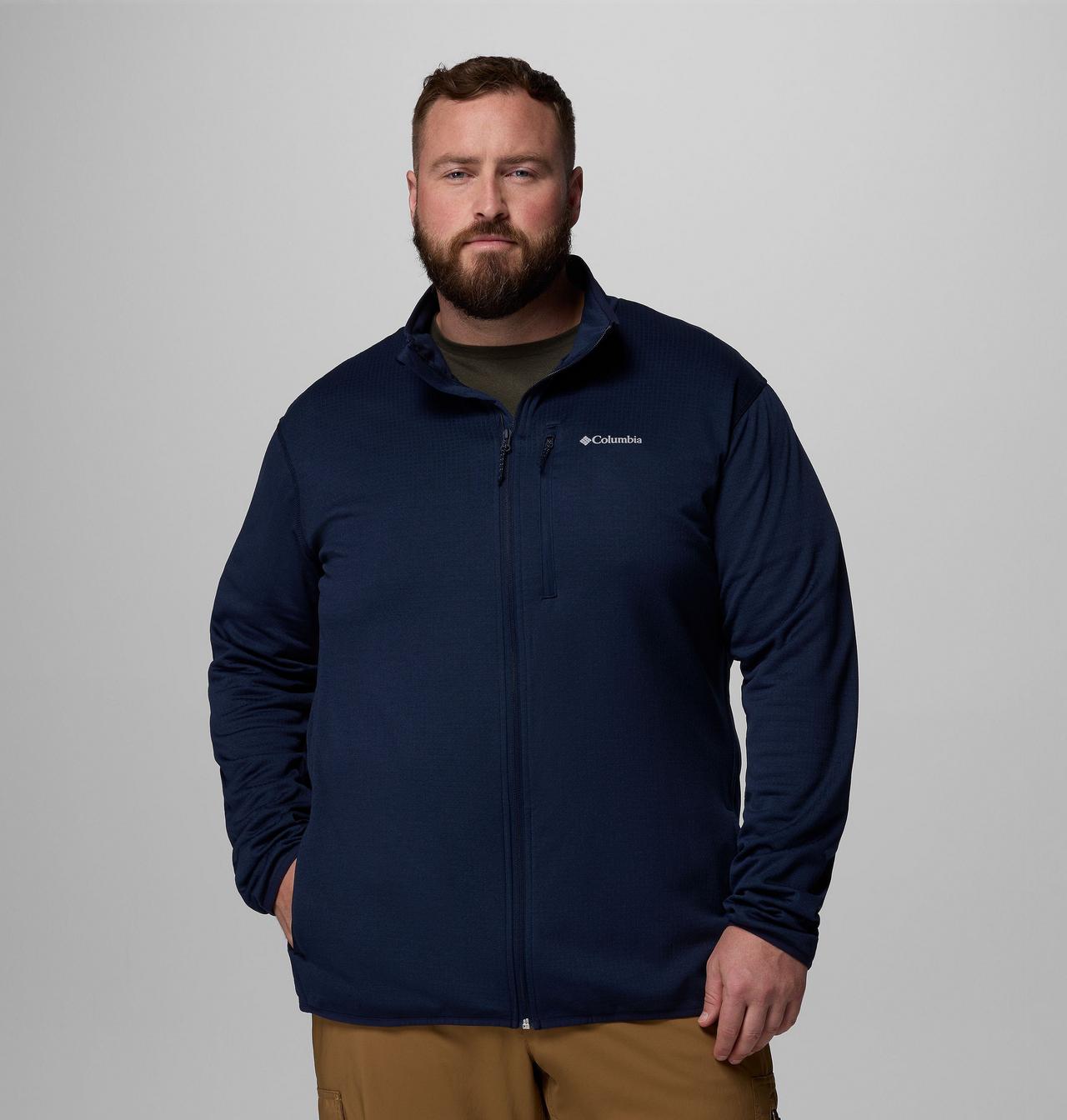 Men's Essential Hike Grid Fleece Full Zip Jacket - Big | Columbia