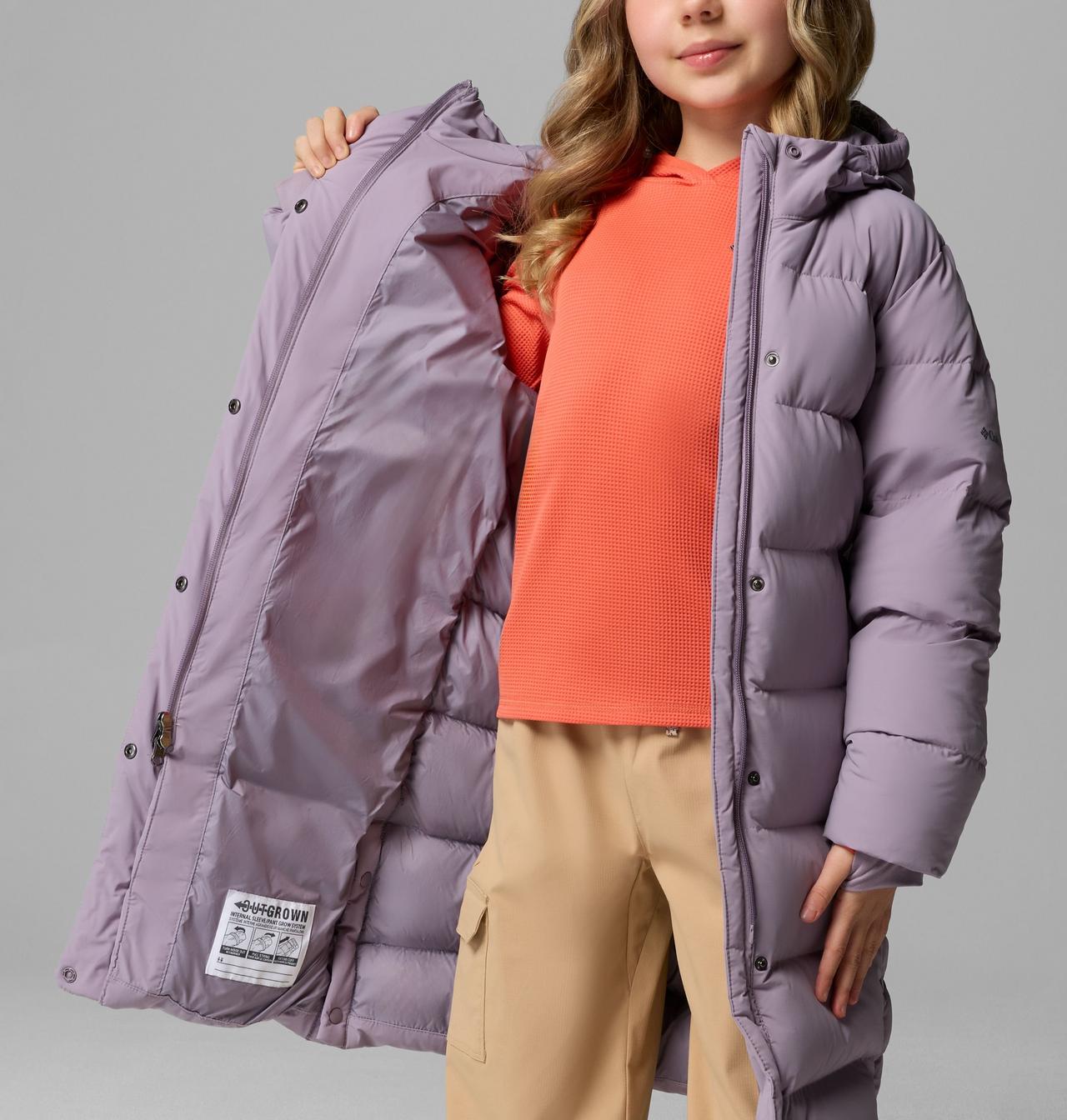 Girls' Amaze Puff Long Hooded Jacket | Columbia