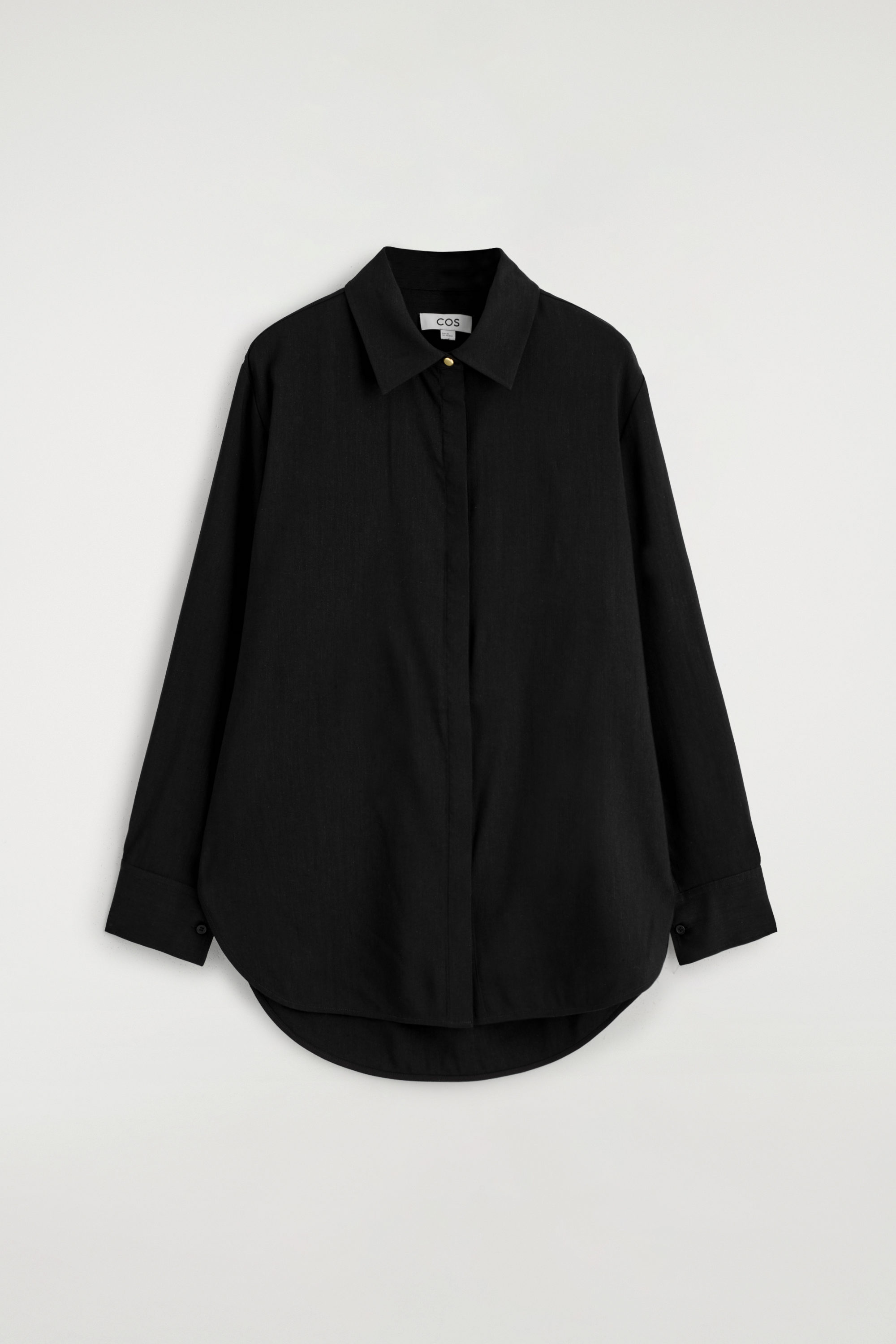LONGLINE LINEN SHIRT - BLACK | COS US