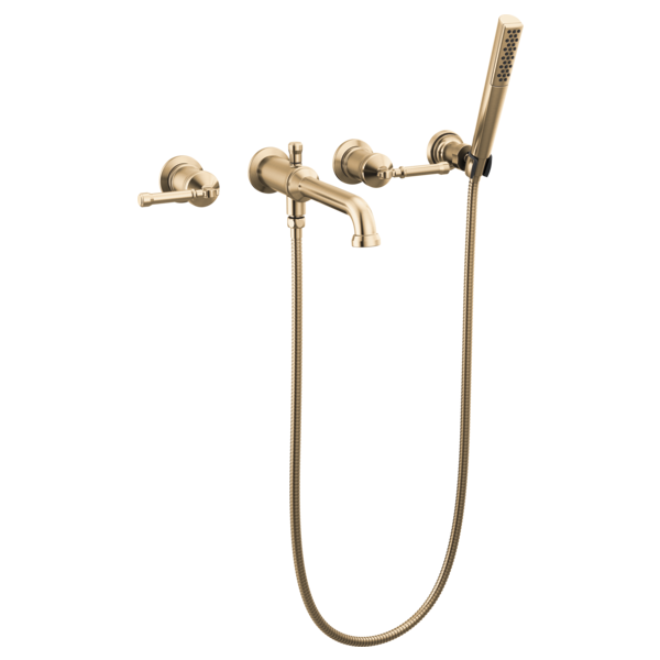 Wall Mount Tub Filler Trim with Hand Shower - Less Handles T5784