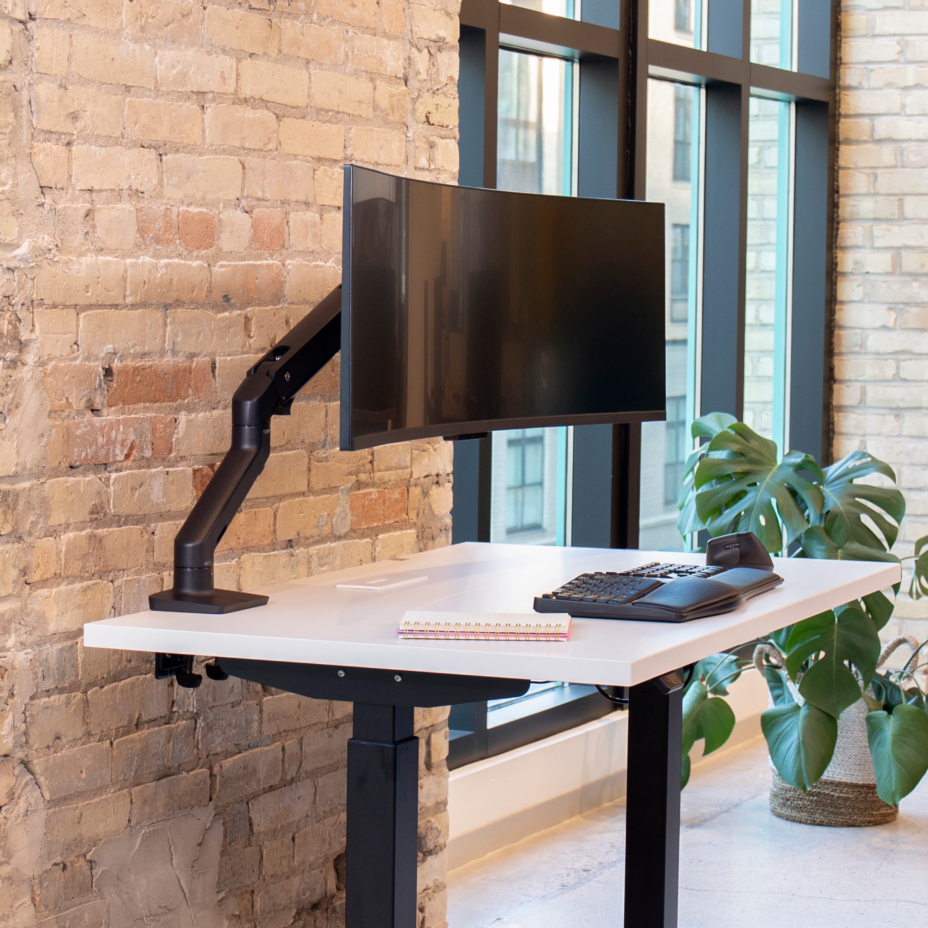 Heavy Duty Monitor Arm | Ergotron HX Desk Mounted Monitor Stand
