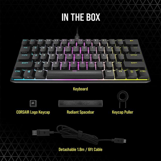 CORSAIR K65 RGB MINI 60% Mechanical Wired Gaming Keyboard | GameStop