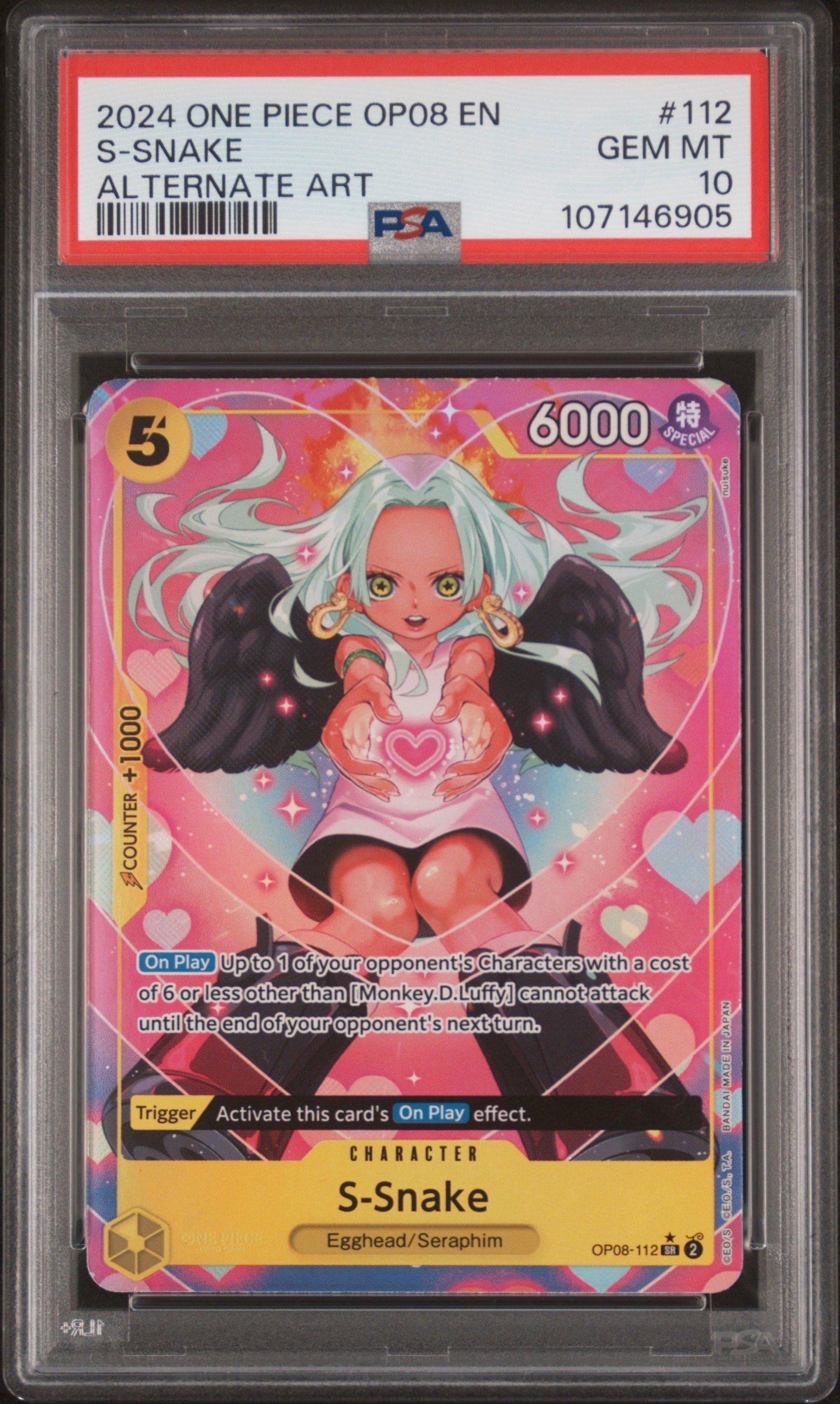 2024 One Piece Op08-two Legends 112 S-snake Alternate Art PSA 10