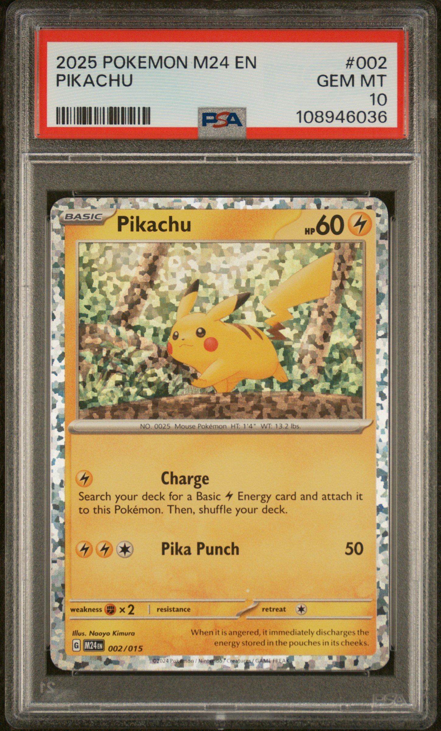 2025 Pokemon M24 En-mcdonald's Collection 002 Pikachu PSA 10