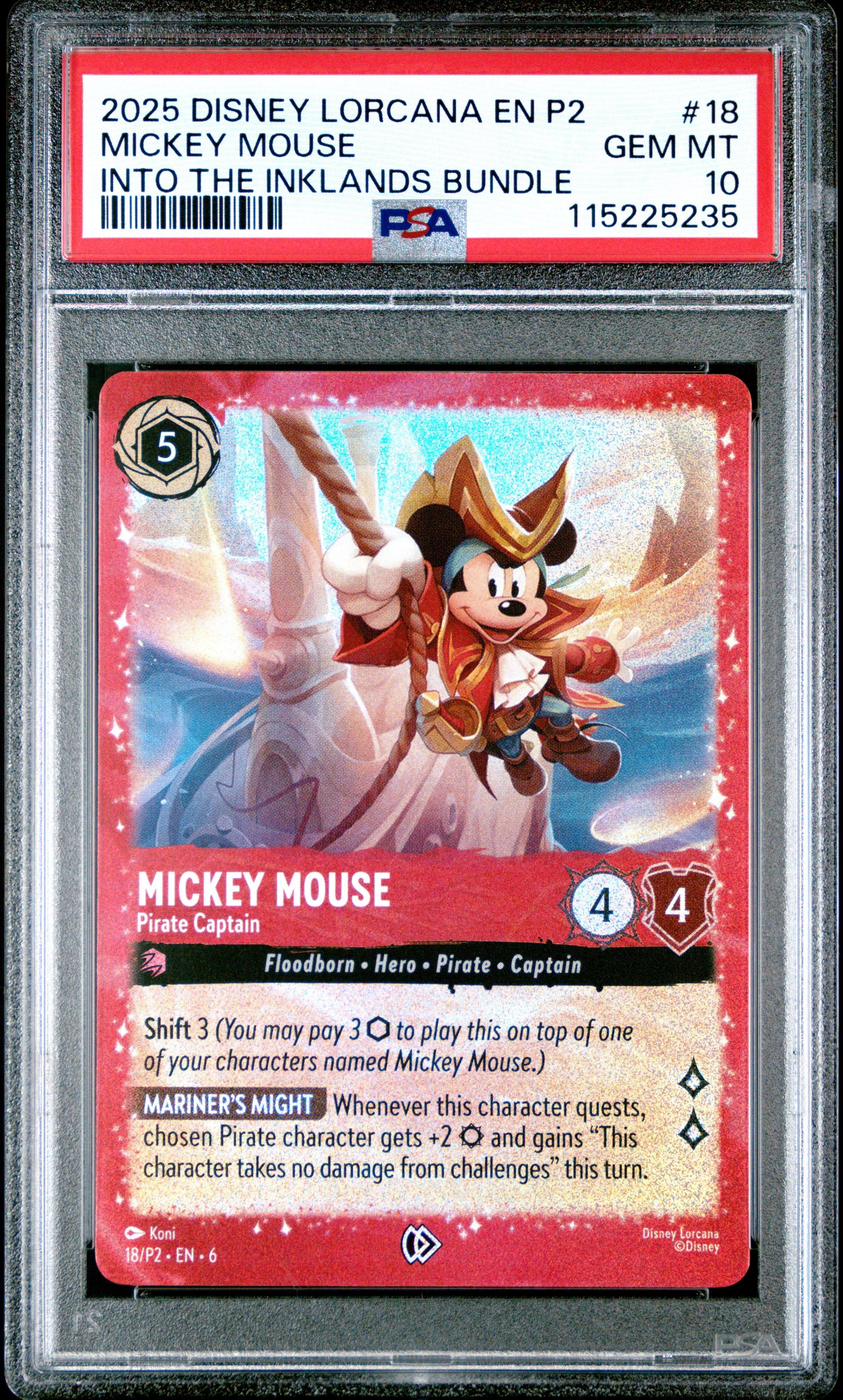 2025 Disney Lorcana En P2-promo 18 Mickey Mouse - Pirate Captain