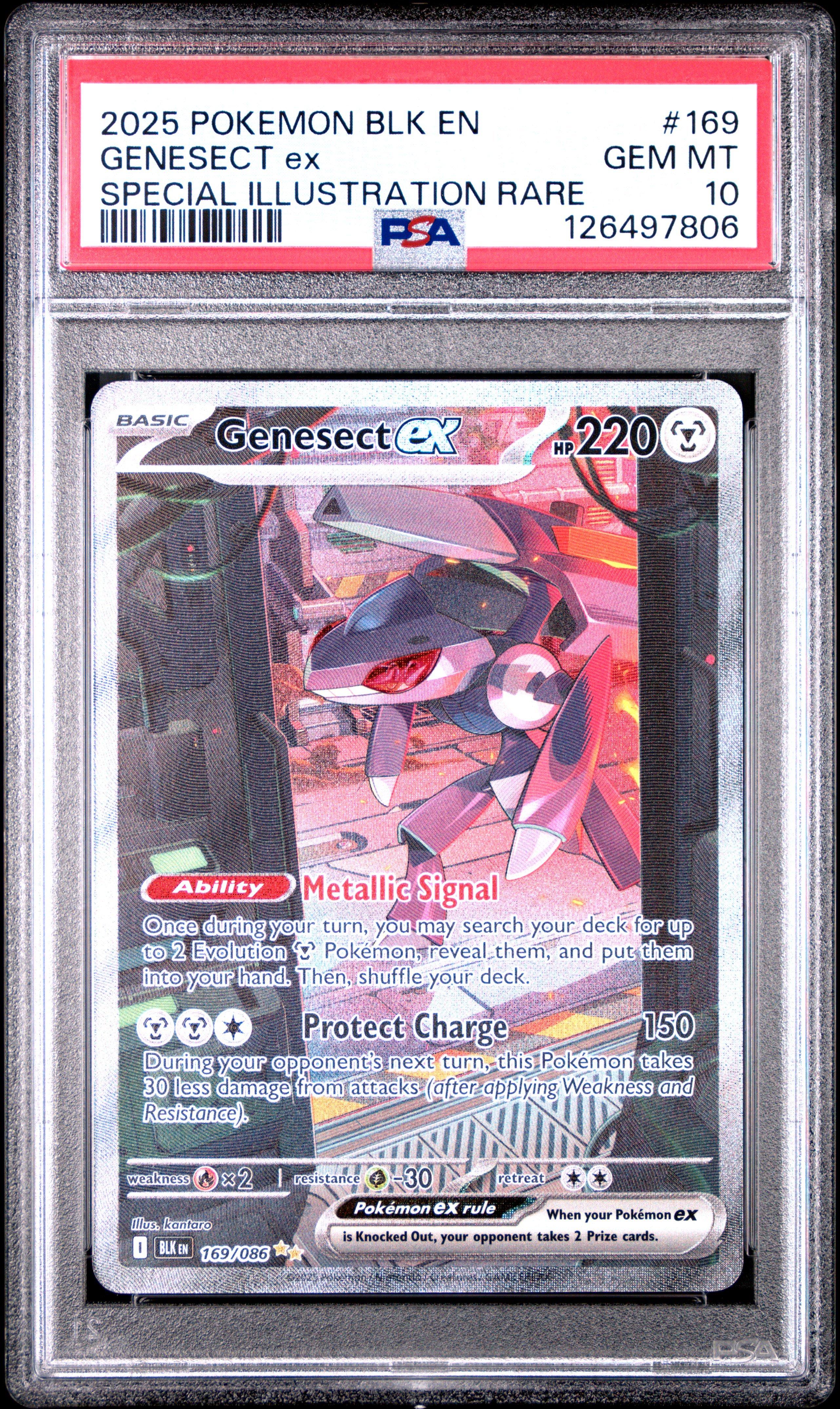 2025 Pokemon Blk En-black Bolt 169 Genesect Ex Special