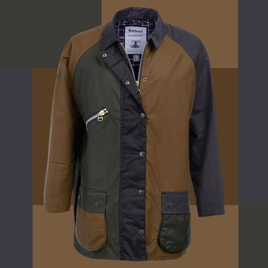 Alexa Chung Made a Patchwork Barbour Jacket That Guys Will Want to
