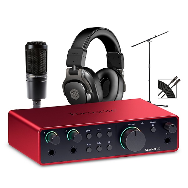 Focusrite Scarlett 2i2 4th Gen With Audio-Technica Microphone