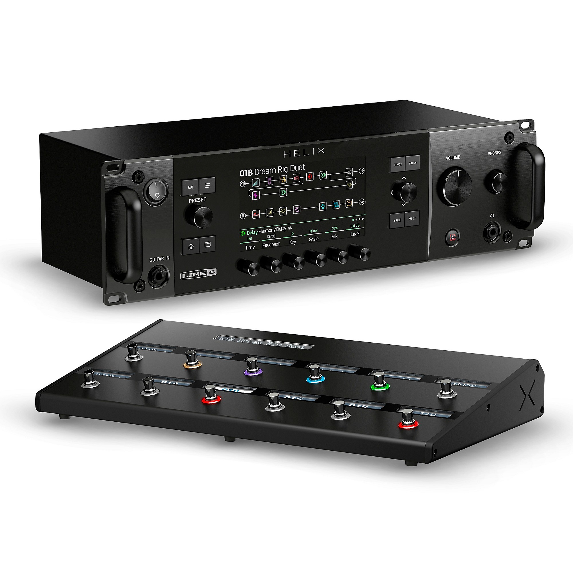 Line 6 Helix Rack Rackmountable Multi-Effects Processor With Foot