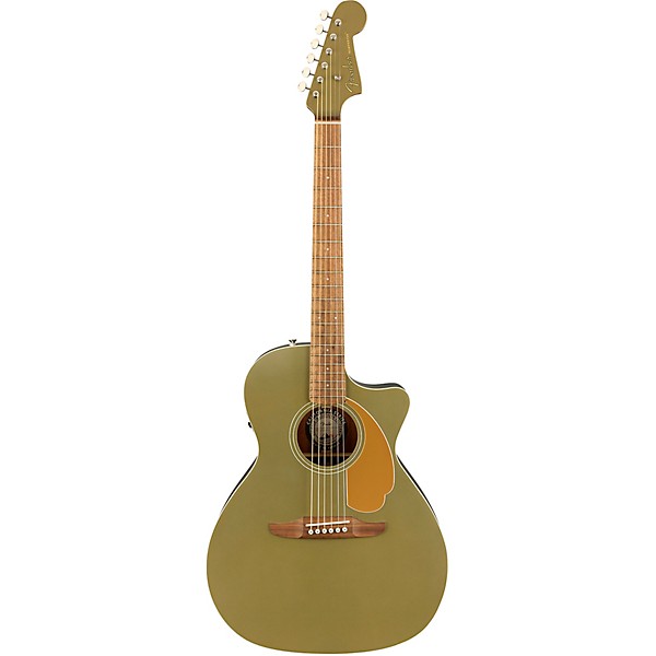 Fender California Newporter Player Acoustic-Electric Guitar Olive