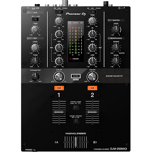 Pioneer DJ DJM-250MK2 2-Channel DJ Mixer With rekordbox | Guitar