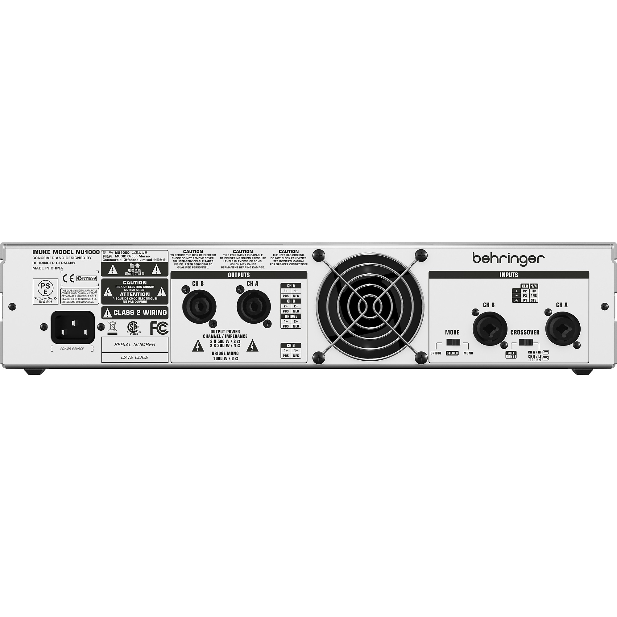 Restock Behringer iNUKE NU1000 Power Amp | Guitar Center