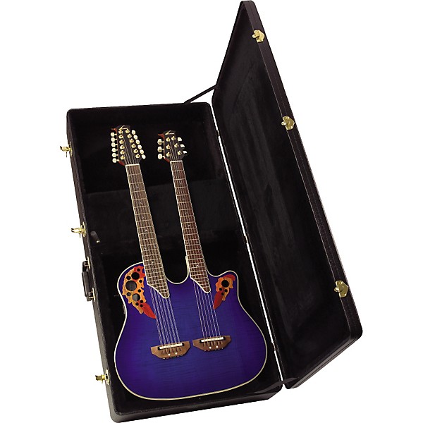 Open Box Ovation Celebrity Deluxe Double Neck Case Black | Guitar