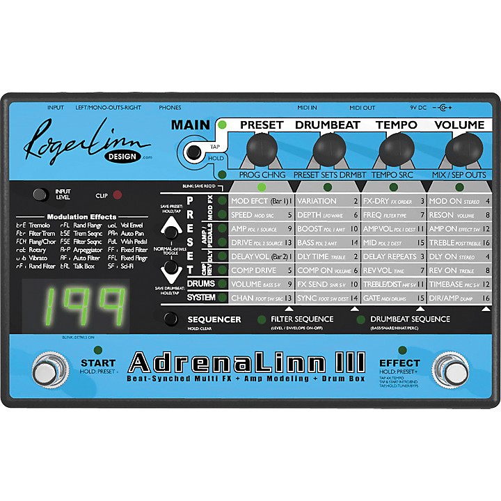 Open Box Roger Linn Design AdrenaLinn III Guitar Effects Processor
