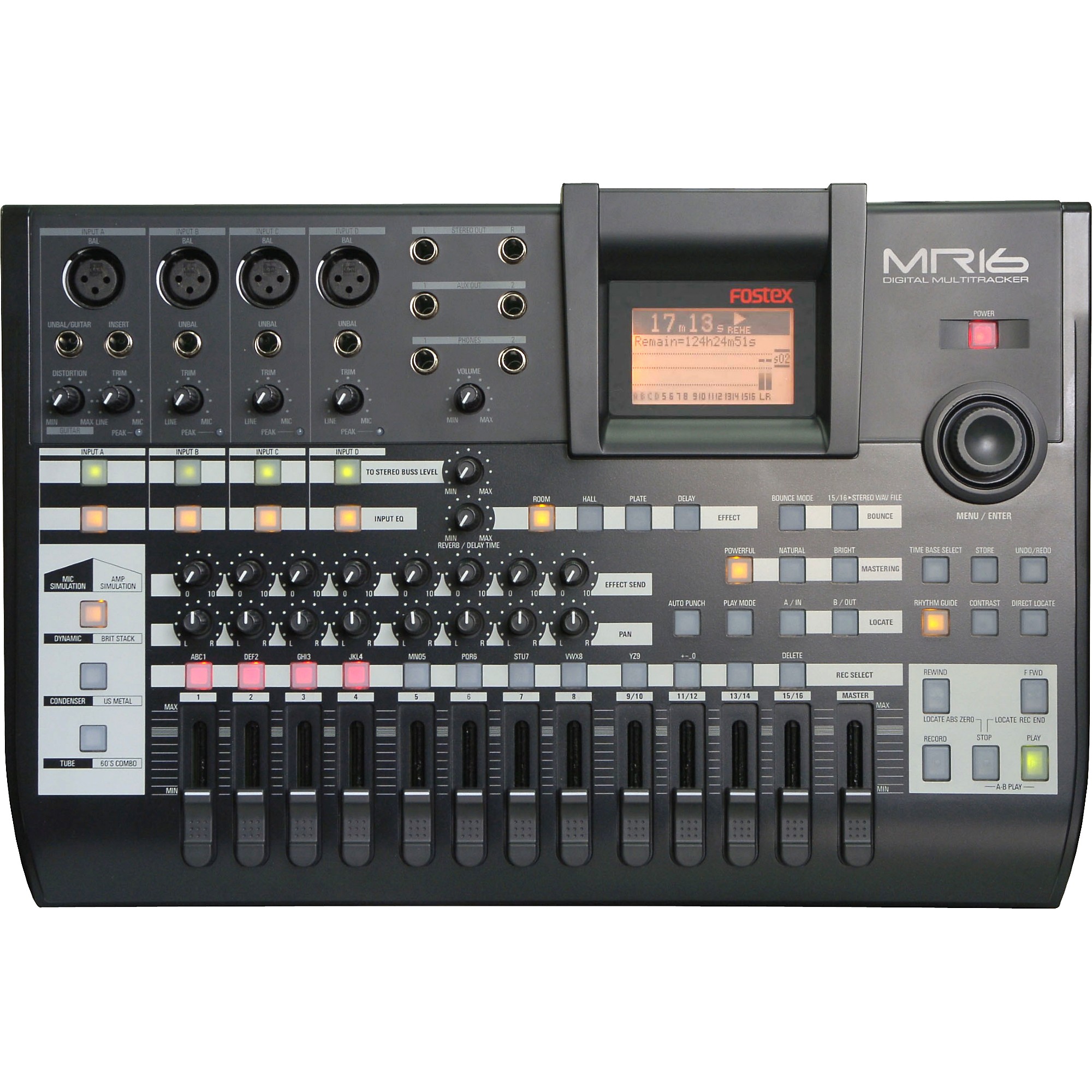 Fostex MR-16HD/CD Digital Recorder with CD Burner Black | Guitar