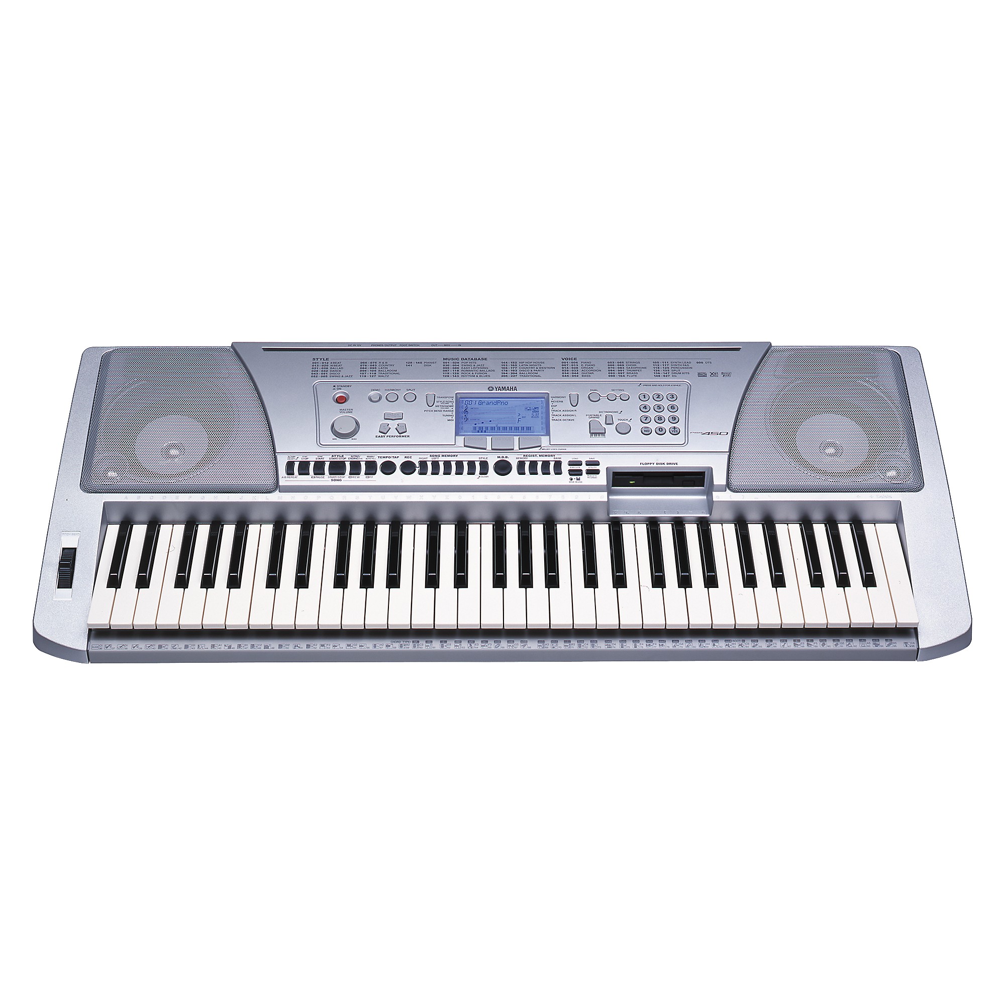 Restock Yamaha PSR-450 61-Key Portable Keyboard With Disk Drive