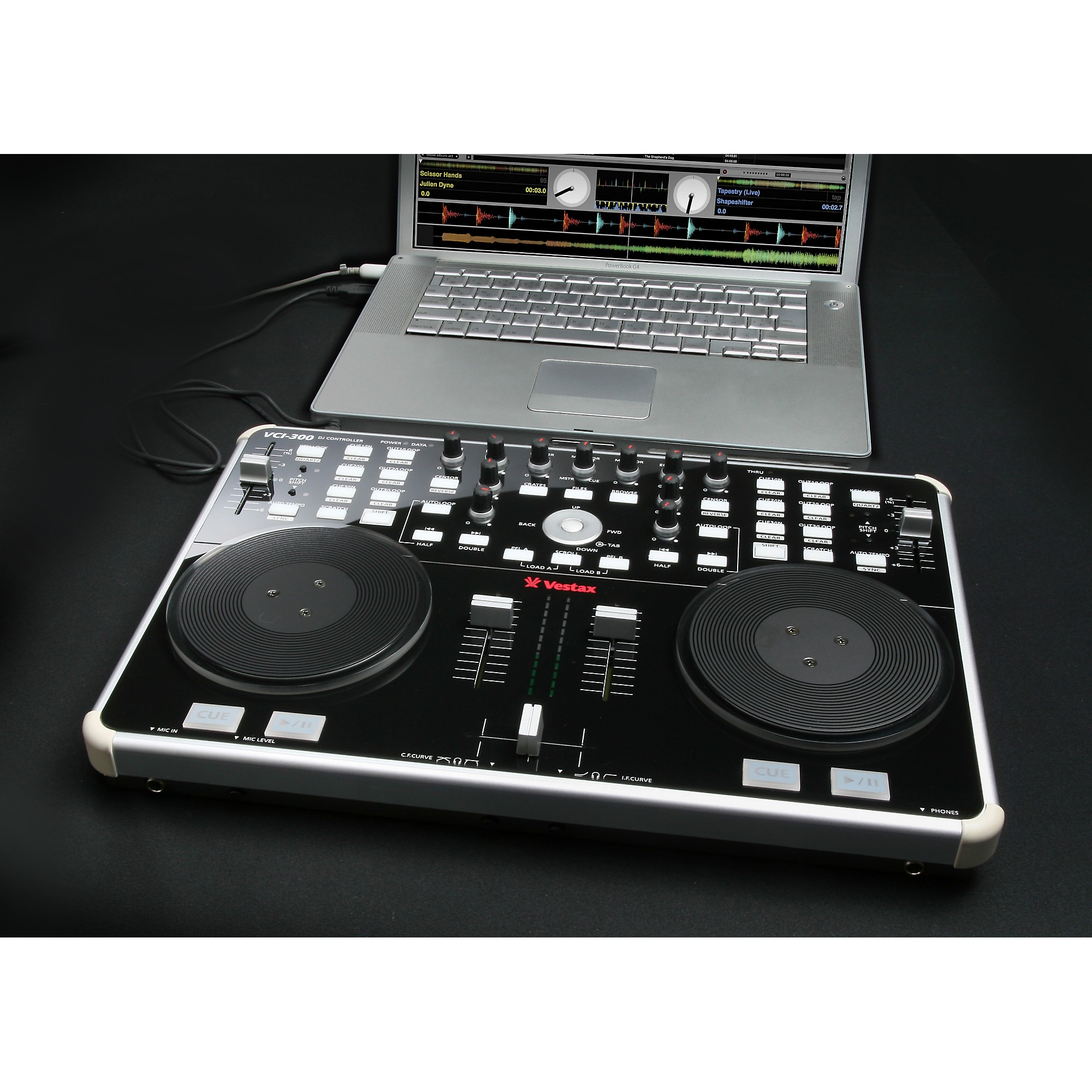 Open Box Vestax VCI-300 DJ Controller with Serato ITCH Black