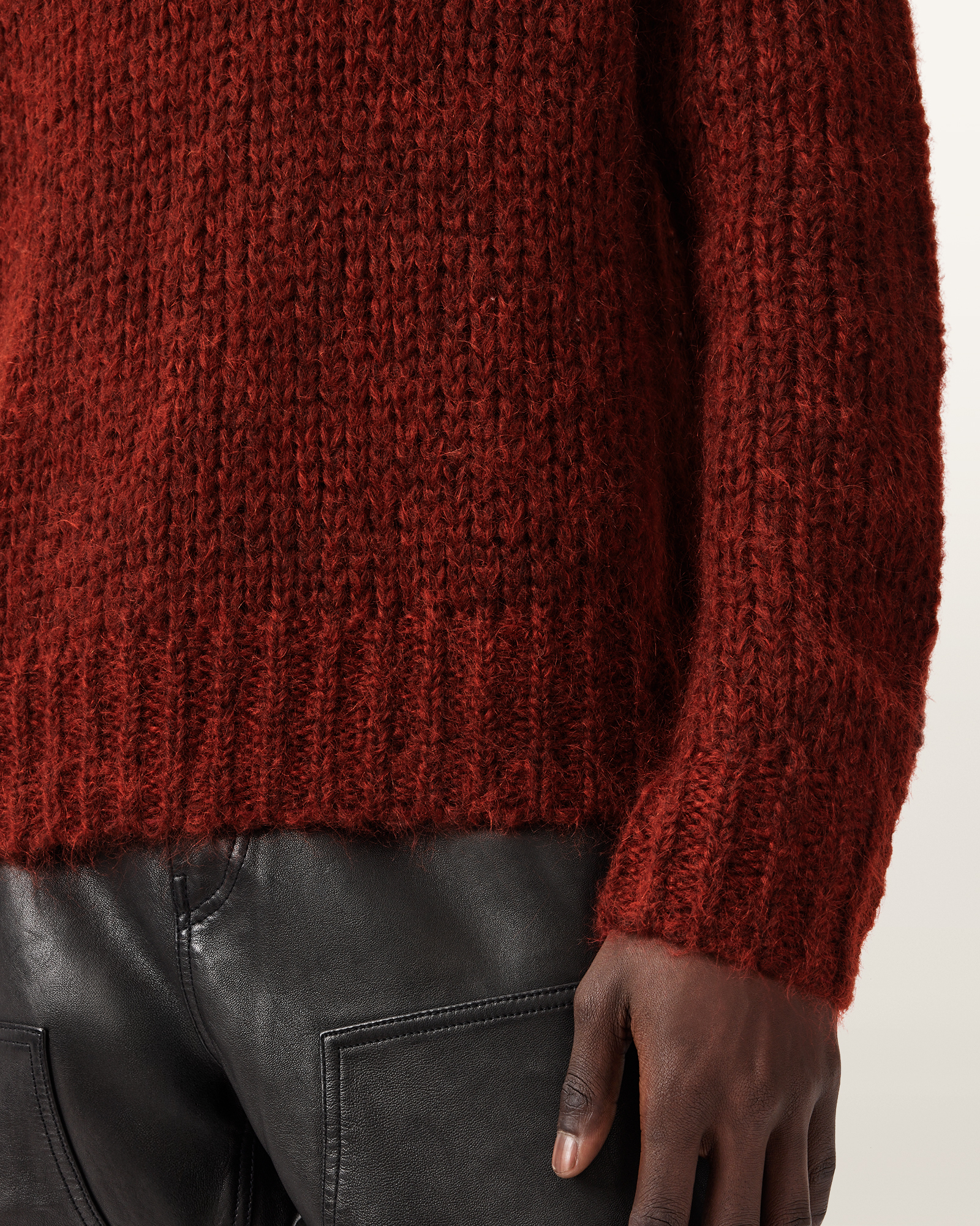 Myles Oversized Sweater Rust Red | ALLSAINTS US