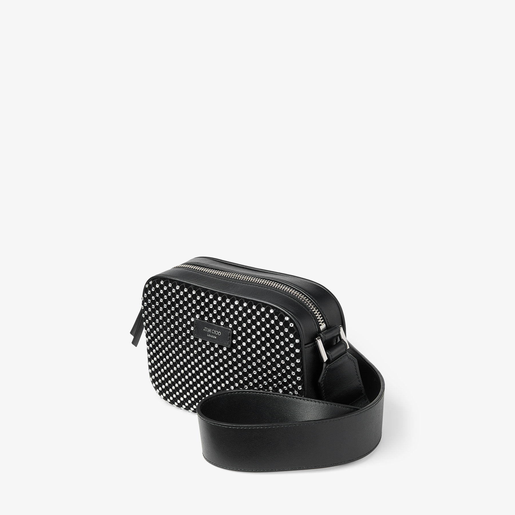 ボックス カメラ S | ブラック スムースレザー / クリスタルメッシュ