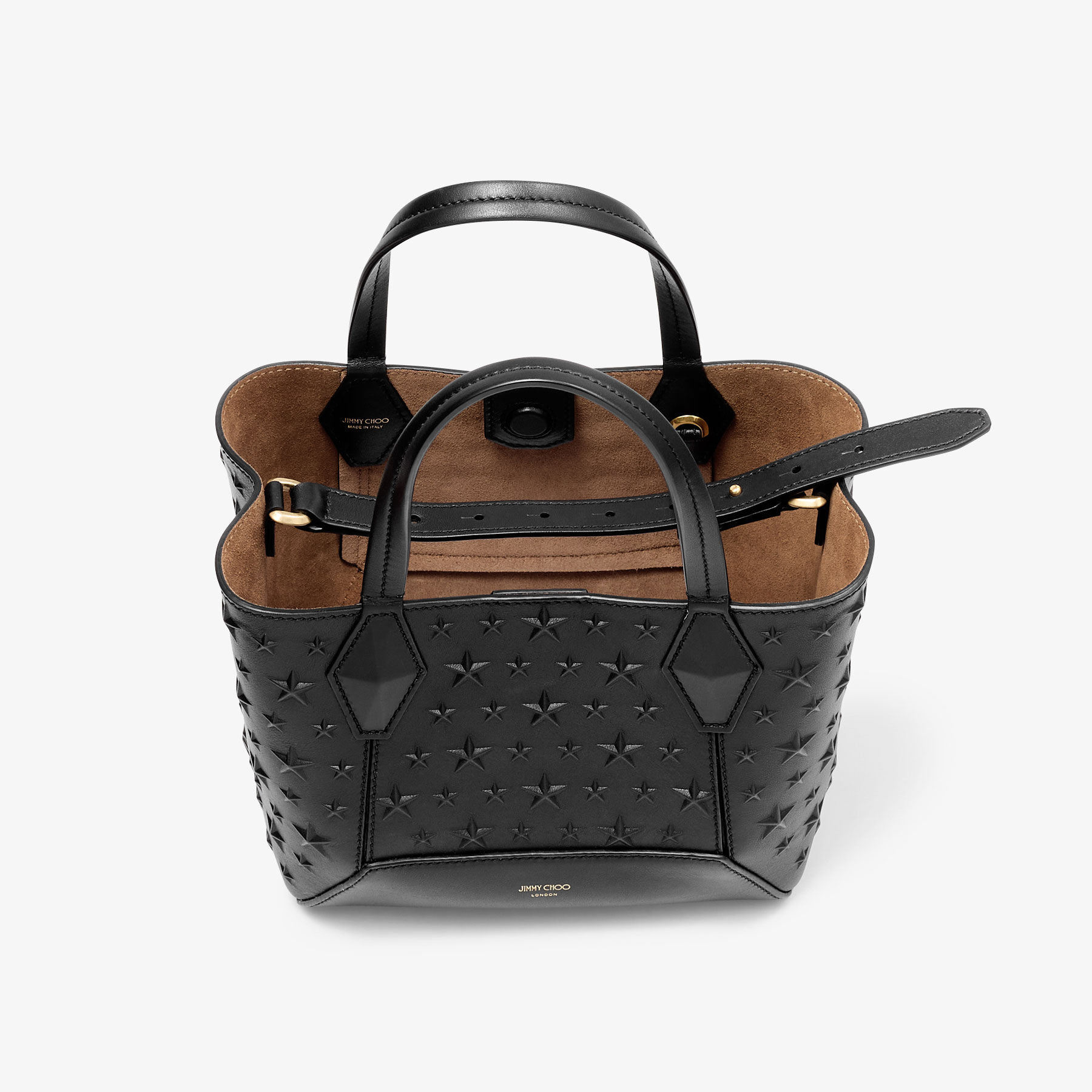 ダイヤモンド トート / S｜ブラック エンボスレザー・トートバッグ