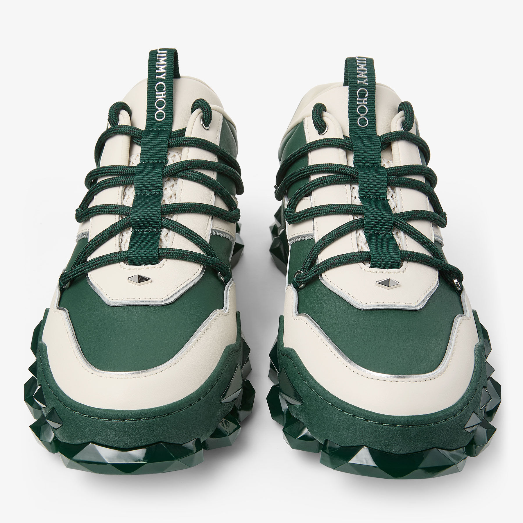 ダイヤモンド X II M |グリーンミックス レザー・スニーカー | JIMMY CHOO