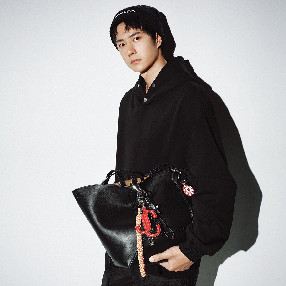 レッド / キャンディピンク カーフレザー・スター ロゴ | バッグ