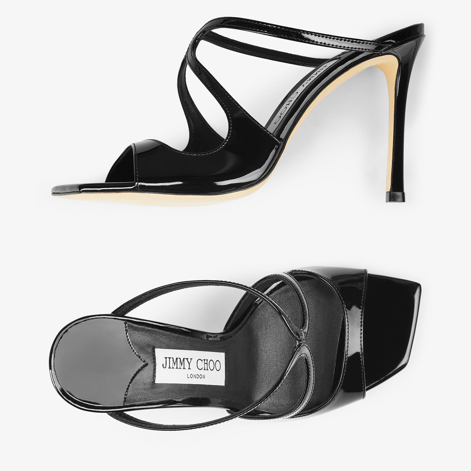 Black Patent Leather Mules | ANISE 95 | Summer 2022 Collection