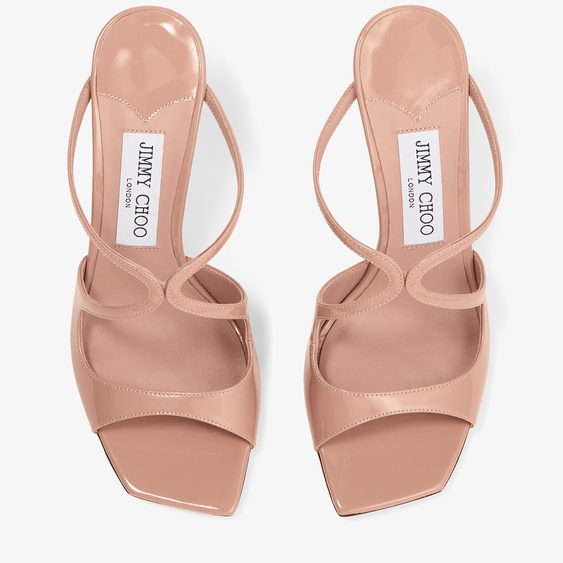 Ballet Pink Patent Leather Mules | ANISE 95 | Spring 2022