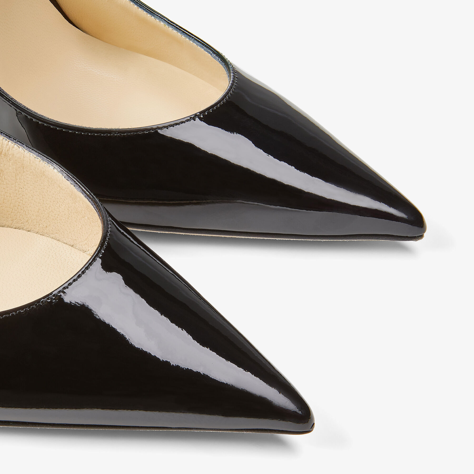 Bing 100 | Black Patent Leather Mules with Crystal Strap | JIMMY CHOO