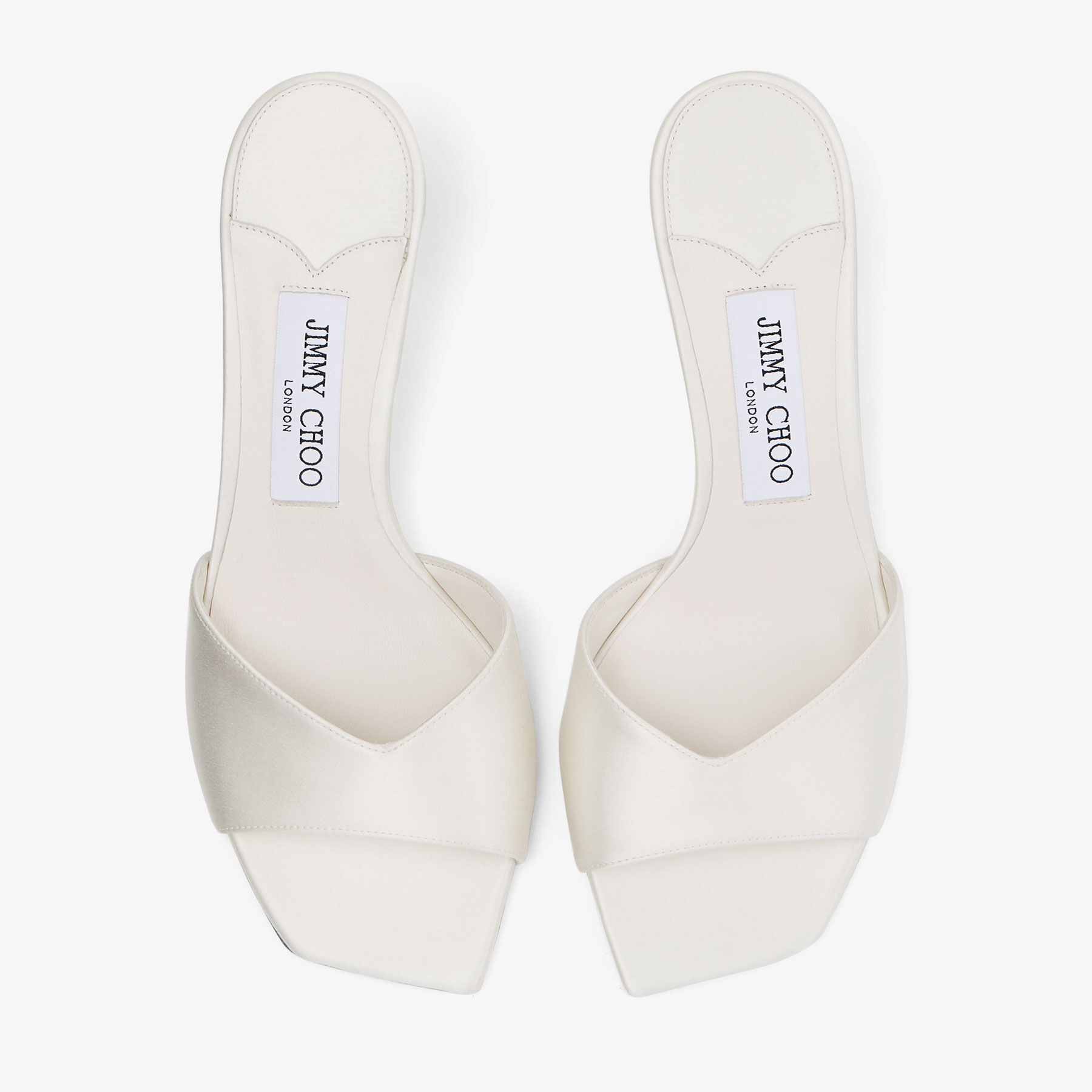 Skye 70 | Ivory Satin Sandals | JIMMY CHOO