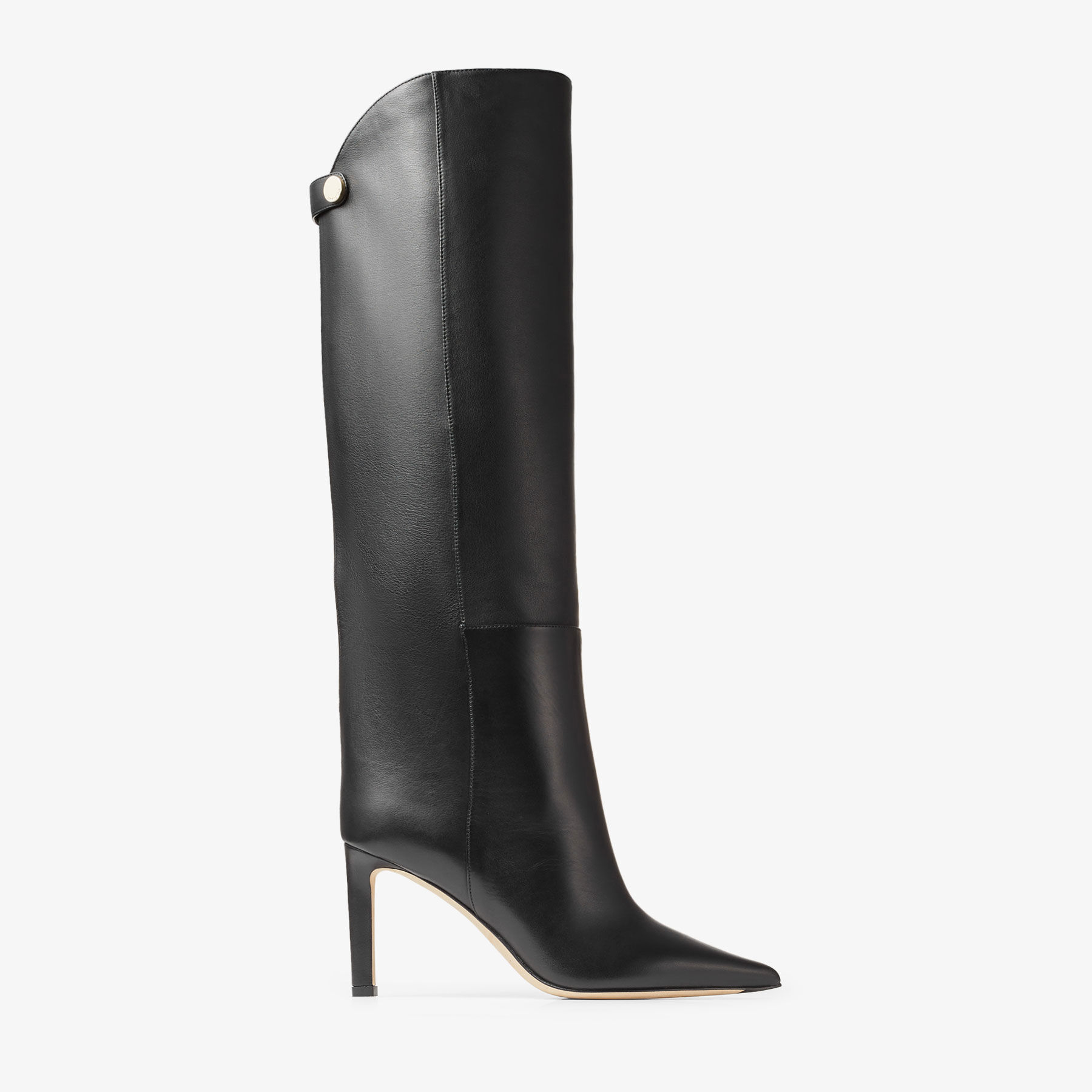ALIZZE KB 85 | Black Smooth Leather Knee-High Boots | Autumn