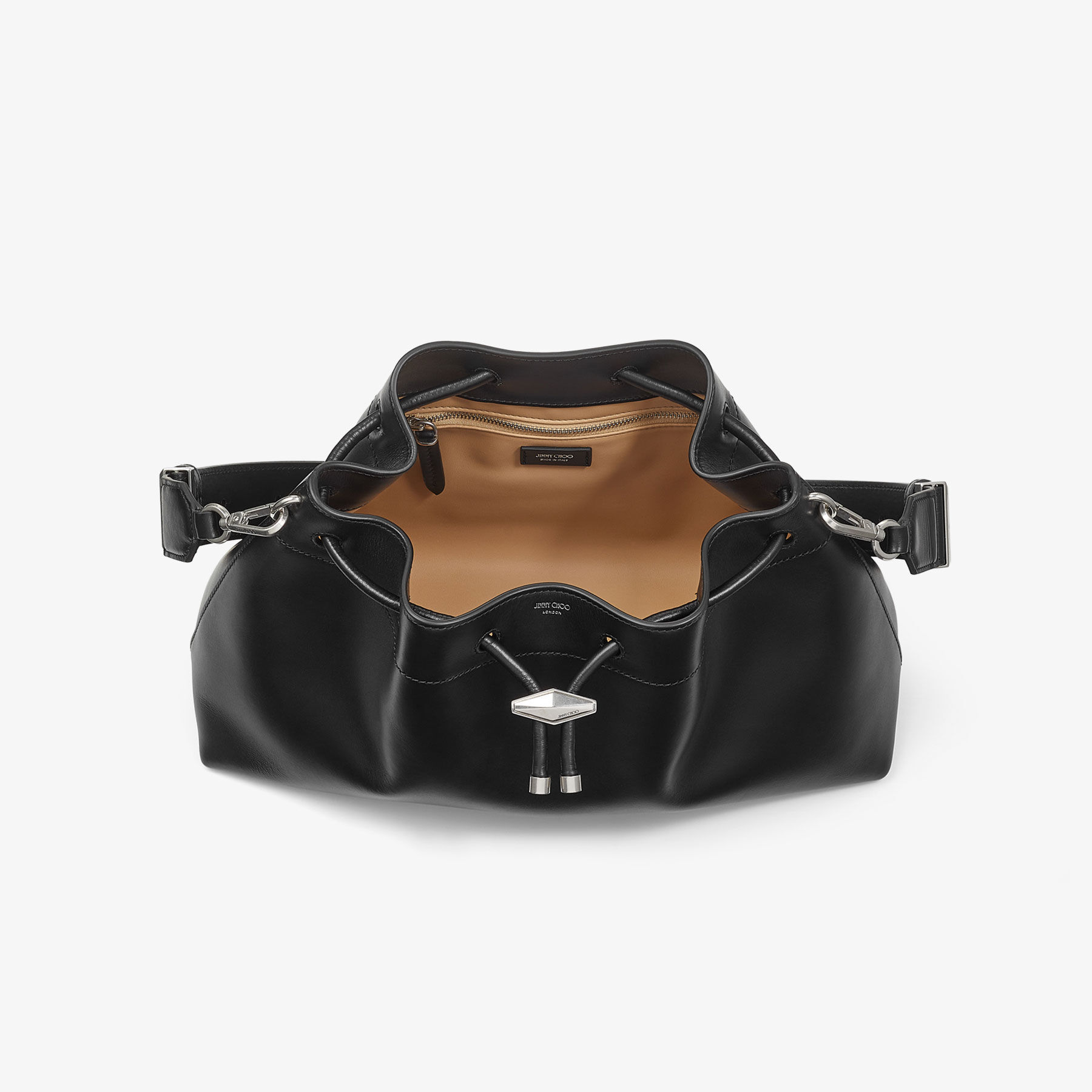 Cinch M | Black Calf Leather Bag | JIMMY CHOO