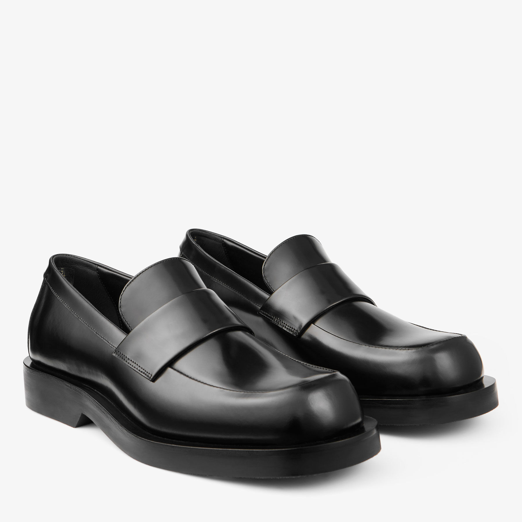 Buff Loafer | Black Box Calf Leather Loafers | JIMMY CHOO