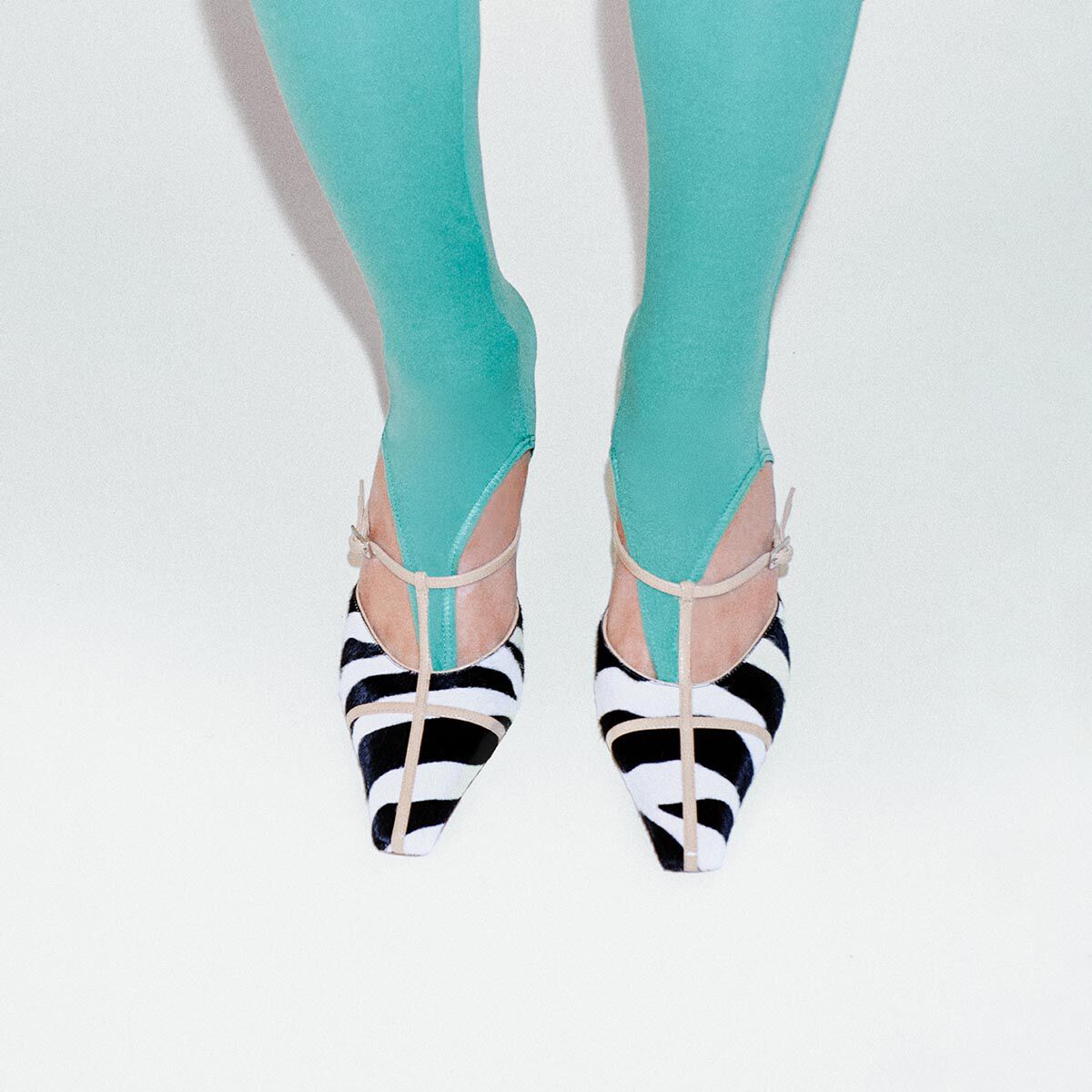 Gloria Mule 85 | Natural Zebra Print Pony Leather Mules | JIMMY CHOO