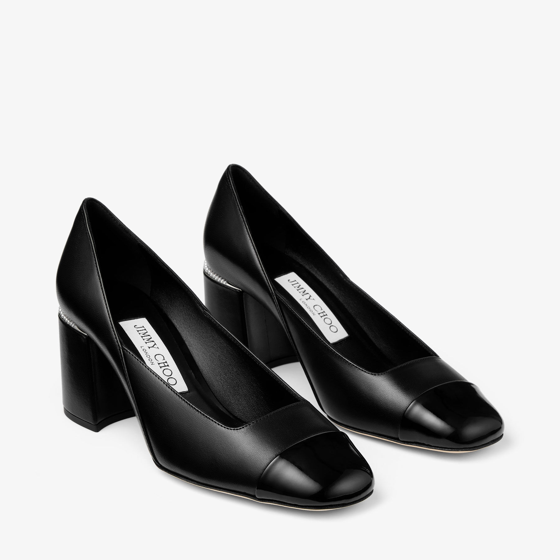 Jenson 65 | Black Patent and Nappa Leather Pumps | JIMMY CHOO