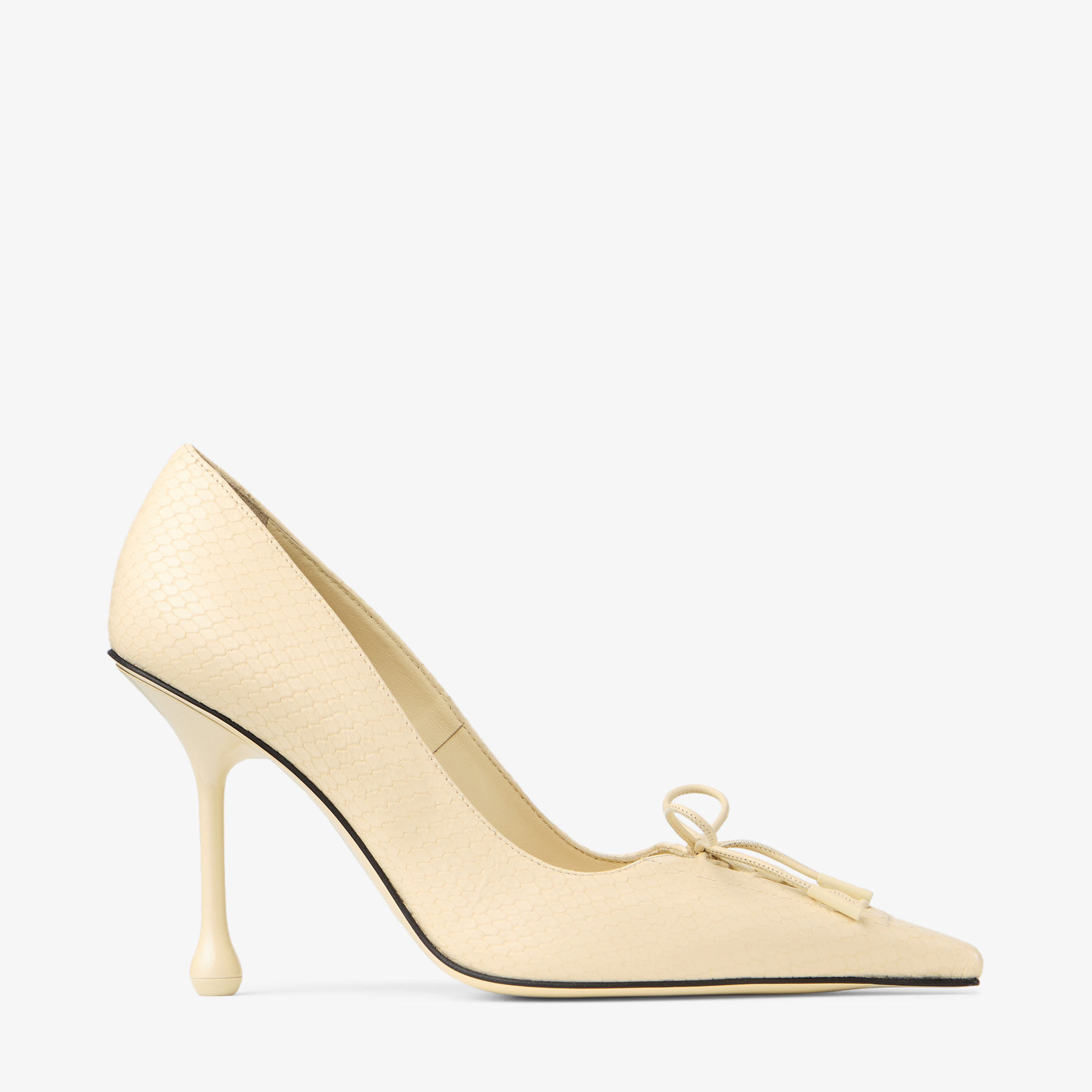 Scarlett 95 | Buttermilk Elaphe Printed Leather Pumps | JIMMY CHOO