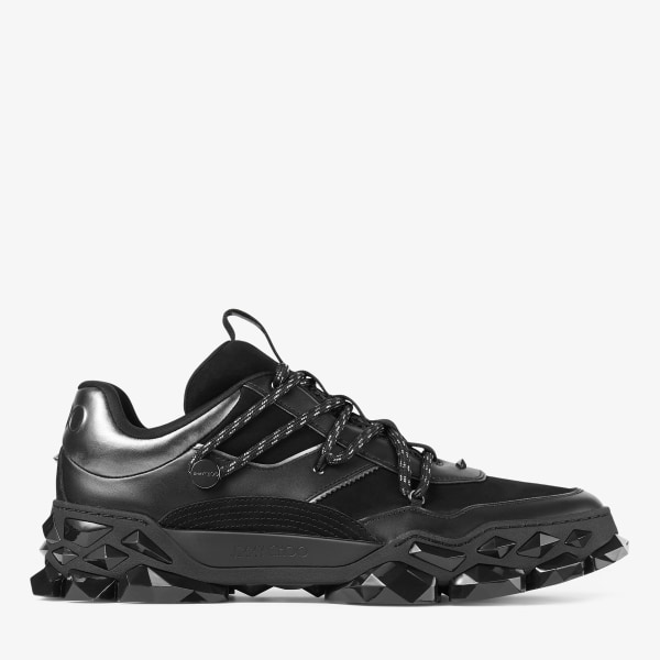 Diamond X II/M | Black Leather Trainers | JIMMY CHOO