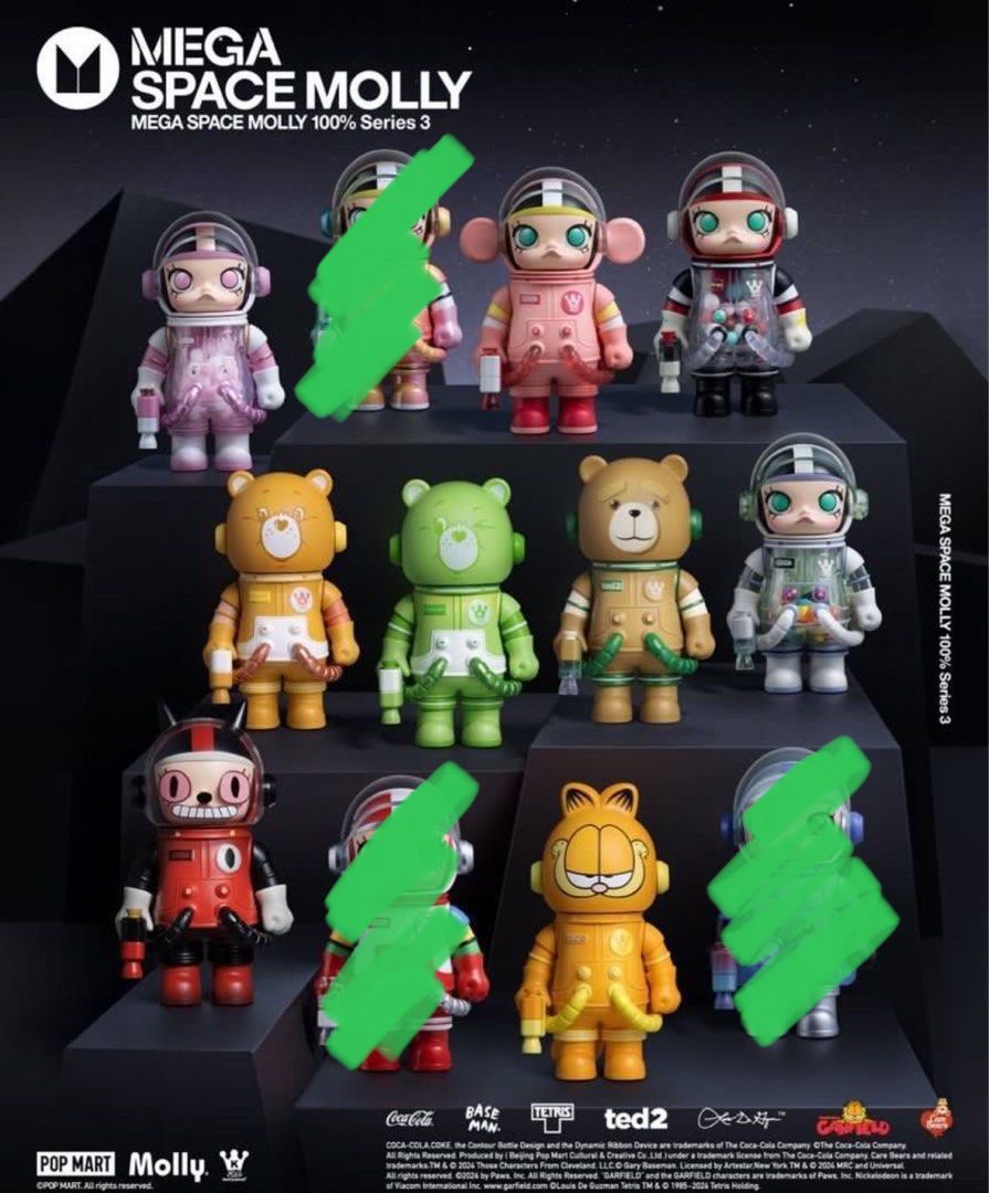 Full set Mega space molly 100% series 3 V3 blind box pop mart