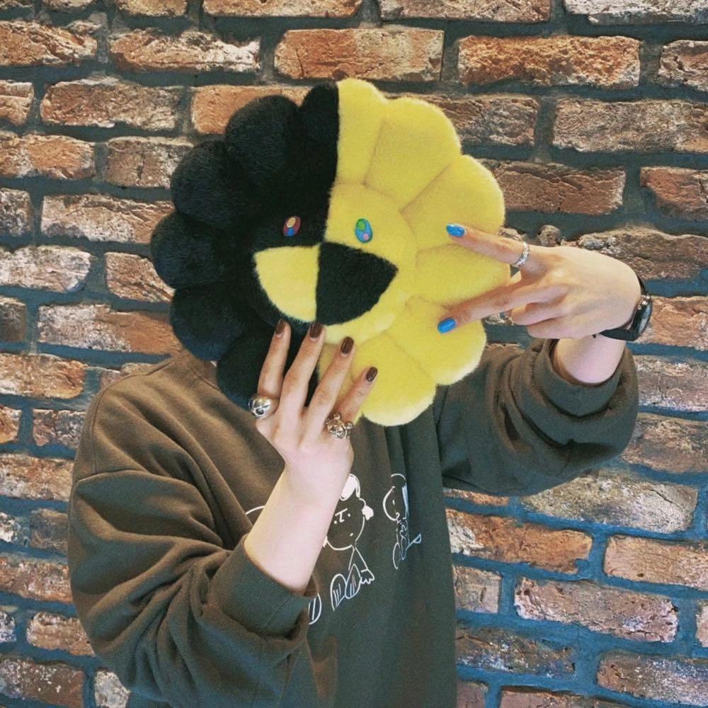 村上隆TM × ヒカルHIKARU フラワークッション 光沢 1m ヒカル×村上隆