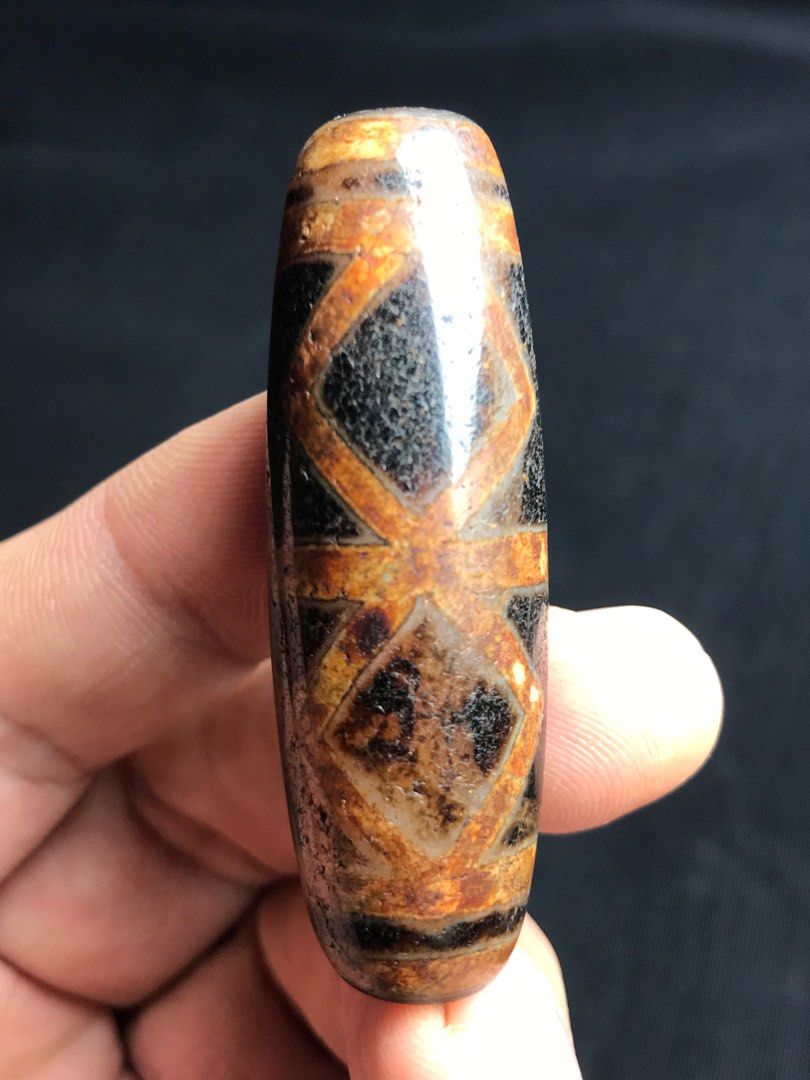 上肯天珠‼️西蔵老礦手工伝承仏龍眼如意宝珠梵字（バク、