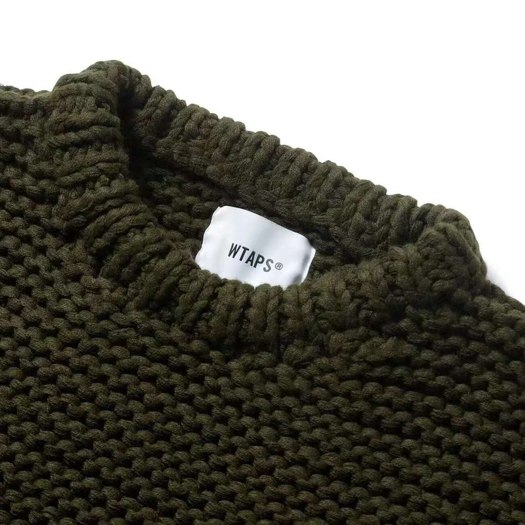 WTAPS MEDIEVAL/SWEATER/ACRYLIC 純手工編織超粗棒針毛衣, 男裝, 上身