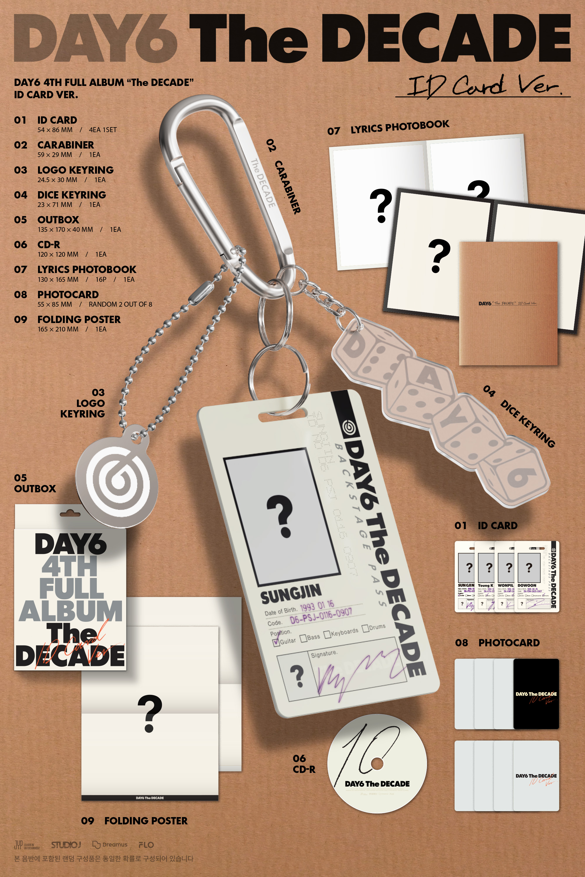 jp.ktown4u.com : DAY6 - 正規アルバム4集 [The DECADE] (ID Card Ver.)