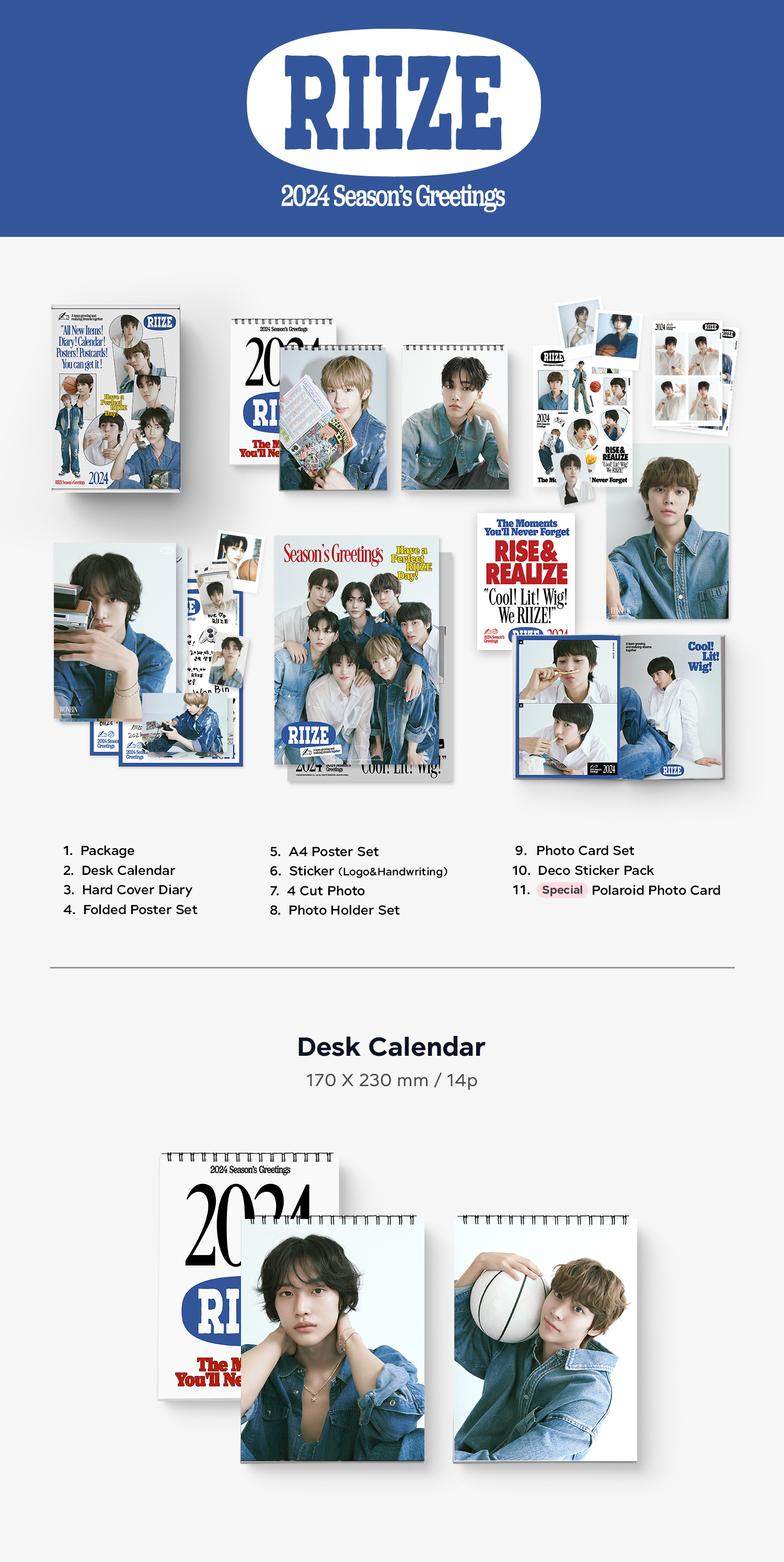 jp.ktown4u.com : RIIZE - 2024 Season's Greeting