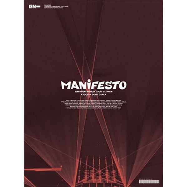 ktown4u.com : ENHYPEN - World Tour 'Manifesto' In Japan Kyocera